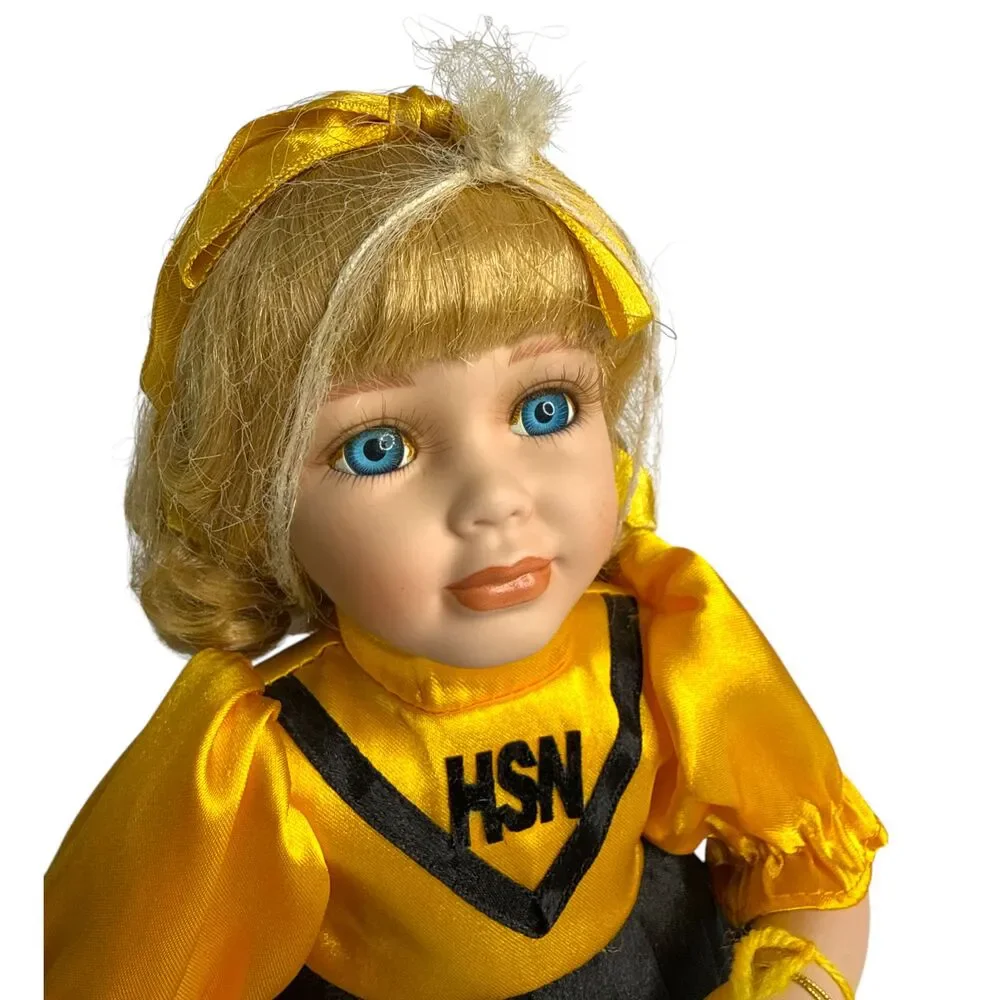 Vintage Tuss Dolls Cheerleader & Soccer Boy Set 1998 William Tung HSN